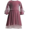 Velvet Dress, Royal Pink - Dresses - 1 - thumbnail