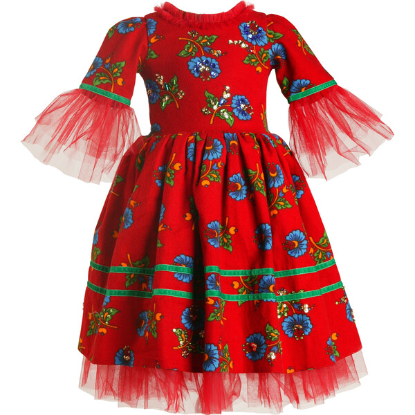 Heritage Dress, Red - Sorci and Fofa Dresses | Maisonette