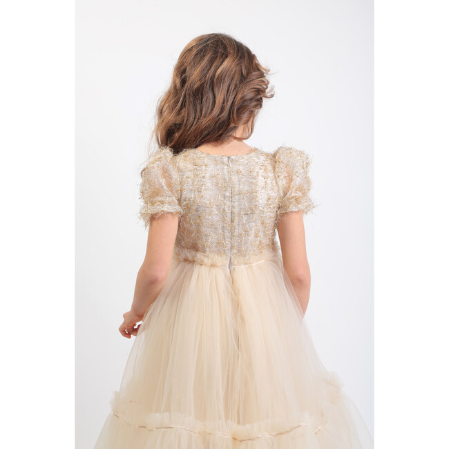 Special Occasions Dress, Cream - Dresses - 5