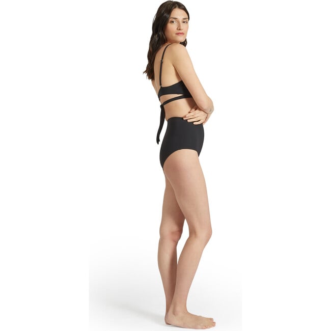 Nina High Waist Bikini Bottom, Black - Two Pieces - 3