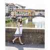 Pure Linen White+ Navy Summer Dress - Dresses - 5 - thumbnail