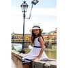 Pure Linen White+ Navy Summer Dress - Dresses - 7 - thumbnail