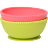 Silicone Suction Bowls, Bright Pink/Chartreuse - Tabletop - 1 - thumbnail