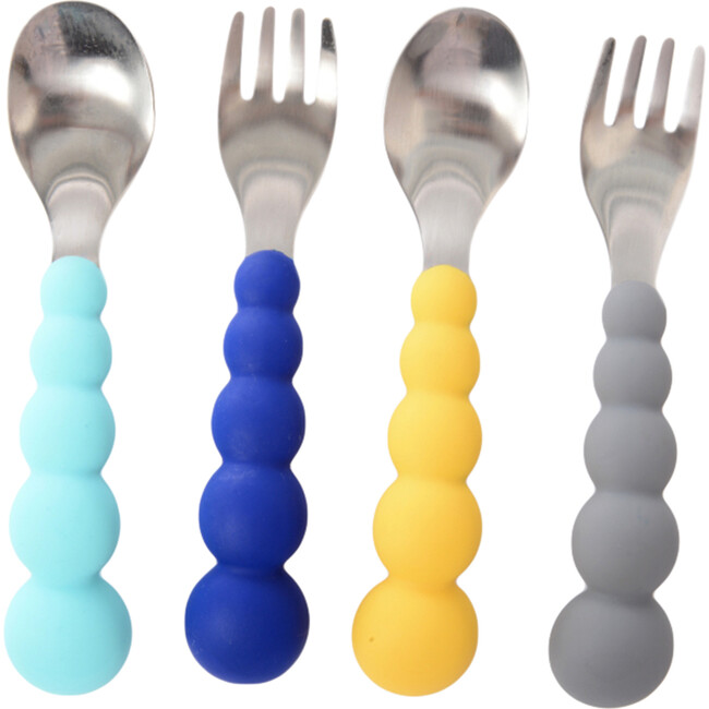 Silicone and Stainless Steel Flatware, Boy
