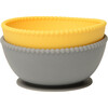 Silicone Suction Bowls, Yellow/Grey - Tabletop - 1 - thumbnail