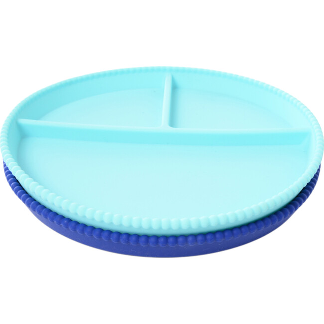 Silicone Divided Plates, Turquoise/Cobalt - Tabletop - 1