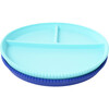 Silicone Divided Plates, Turquoise/Cobalt - Tabletop - 1 - thumbnail