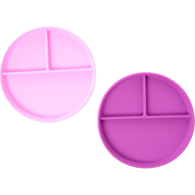 Silicone Divided Plates, Light Pink Purple - Chewbeads Nursing 