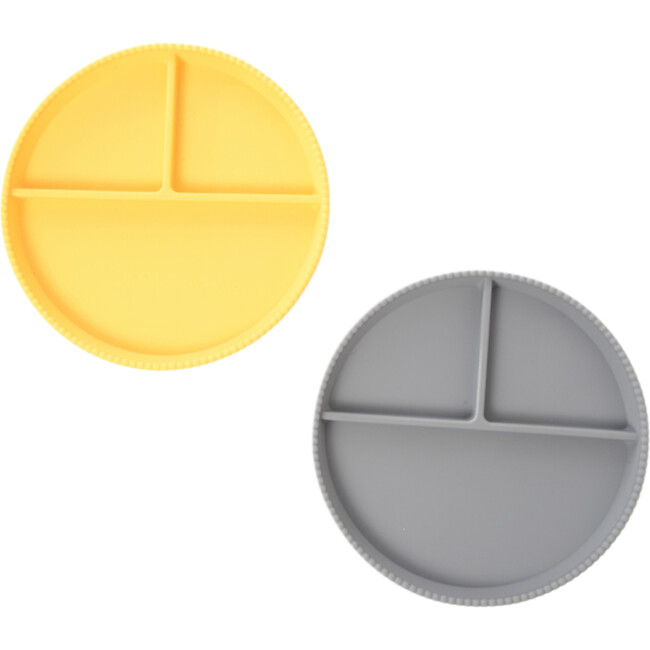 Silicone Divided Plates, Yellow/Grey - Tabletop - 2