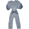 Women's Magdalena Jumpsuit, Hydrangea - Rompers - 1 - thumbnail