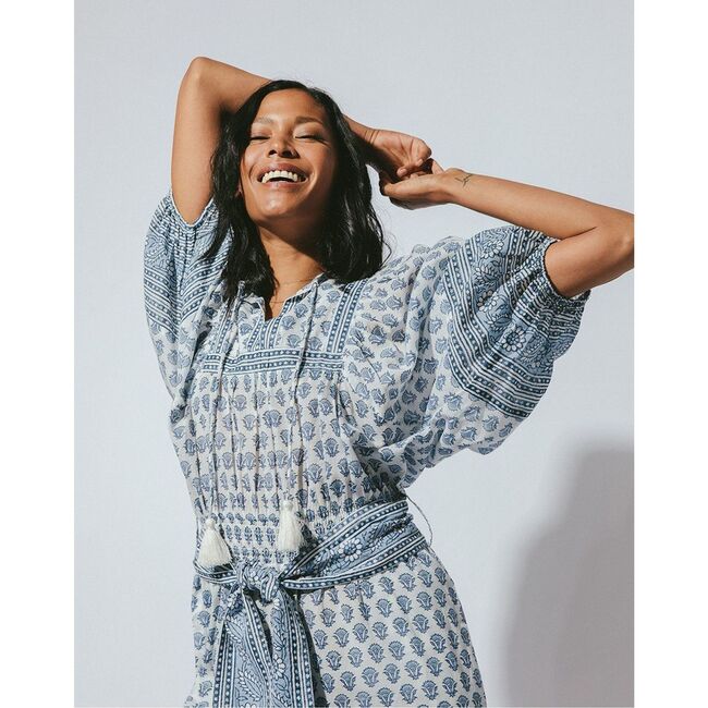 Women's Magdalena Jumpsuit, Hydrangea - Rompers - 4