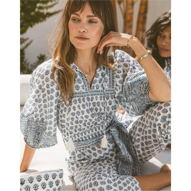 Women's Magdalena Jumpsuit, Hydrangea - Rompers - 5