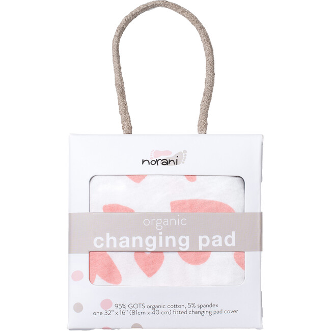 Norani Changing Pad Cover, Pink Hearts