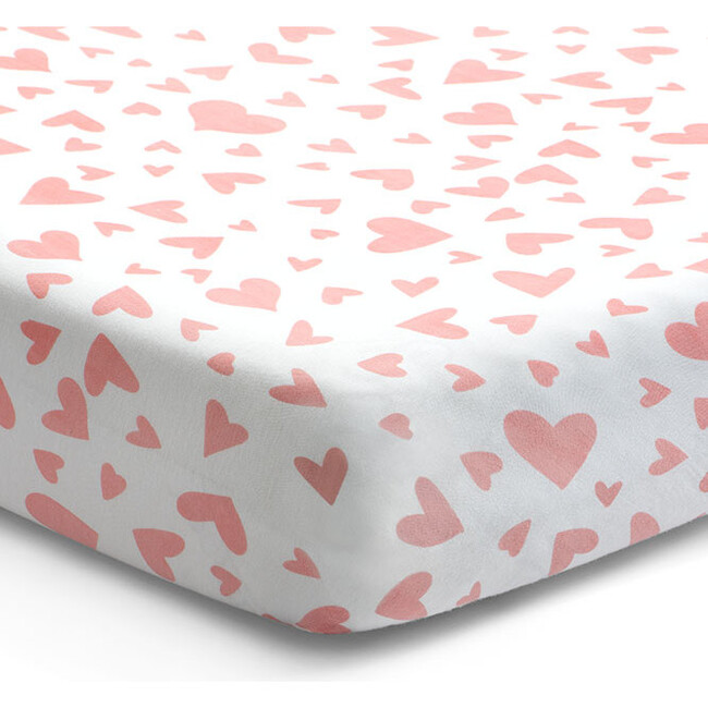 Norani Crib Sheet, Pink Hearts - Crib Sheets - 2
