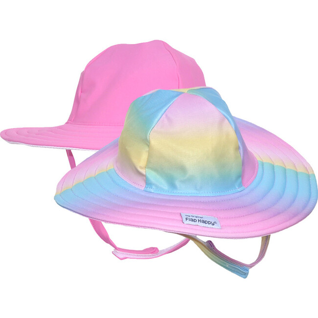 Summer Splash Swim Hat 2 Pack, Rainbow Ombre & Kohala