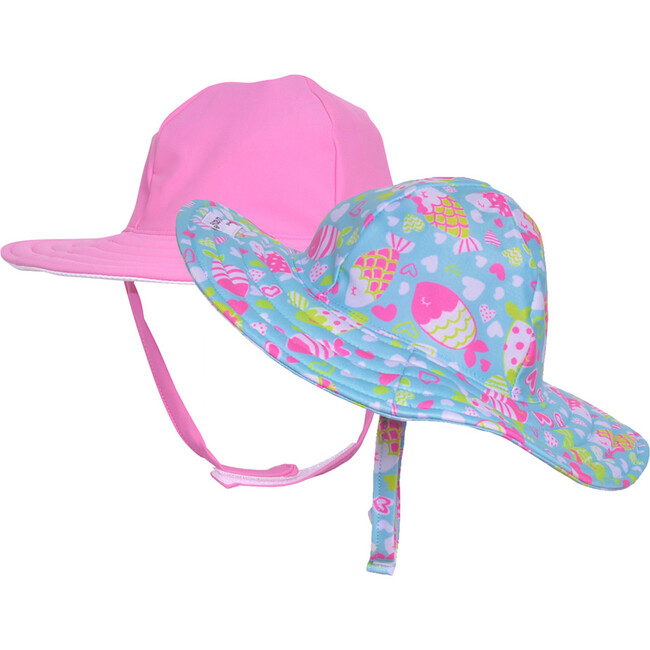 Summer Splash Swim Hat 2 Pack, Kissy Fishy &Kohala