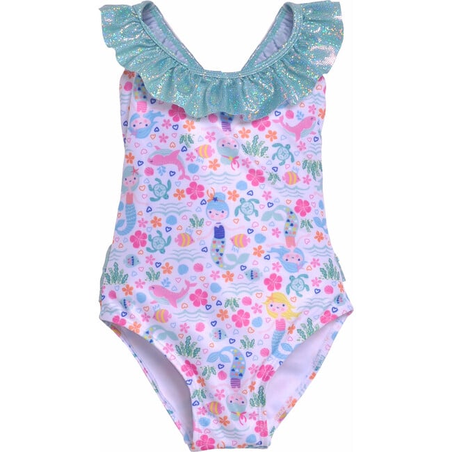 Mindy Crossback Swimsuit, Mermaid Lagoon