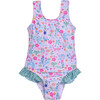 Delaney Hip Ruffle Swimsuit, Mermaid Lagoon - One Pieces - 1 - thumbnail
