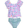 Daisy Tie Front Two Piece, Mermaid Lagoon - Two Pieces - 1 - thumbnail