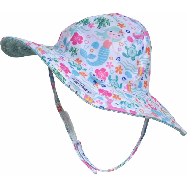 UPF 50+ Summer Splash Swim Hat, Mermaid Lagoon - Flap Happy Hats ...