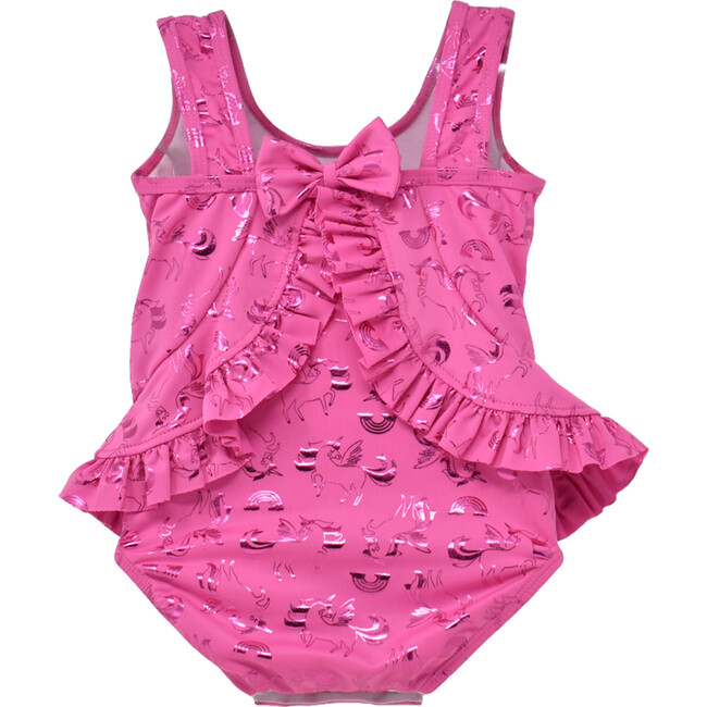Stella Infant Ruffle Swimsuit, Fancy Unicorns - One Pieces - 2