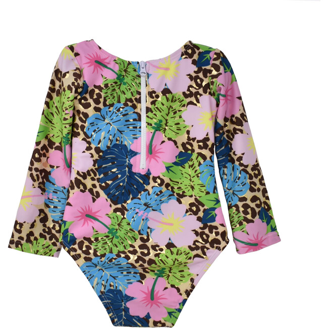 Charlie Rash Guard Swimsuit, Cheetah Blooms - One Pieces - 2