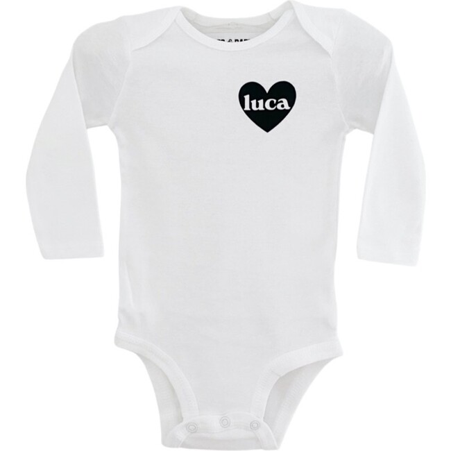 Heart U Most Personalized Baby Bodysuit, White - Onesies - 1