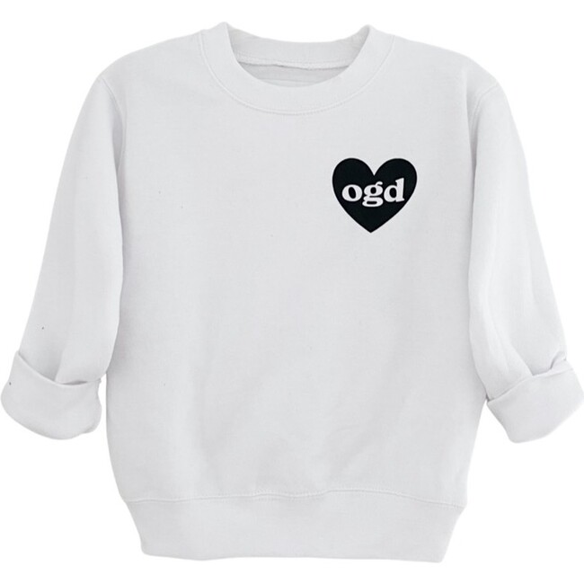 Heart U Most Personalized Youth Sweatshirt, White - Sweatshirts - 1