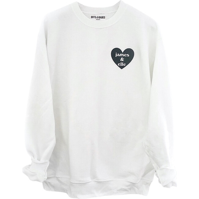 Adult Heart U Most Personalized Sweatshirt, White