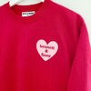 Heart U Most Personalized Youth Sweatshirt, Red - Sweatshirts - 2 - thumbnail