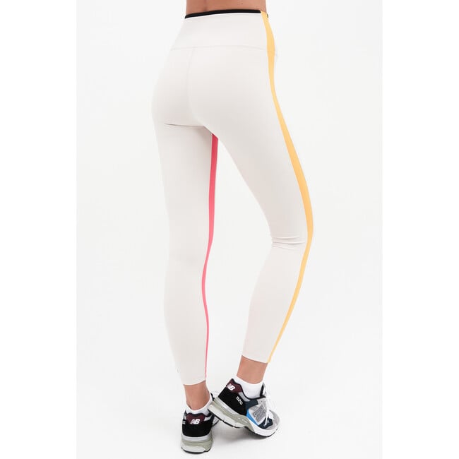 Sam High Waist Techflex Legging, Vintage White/Sun Gold