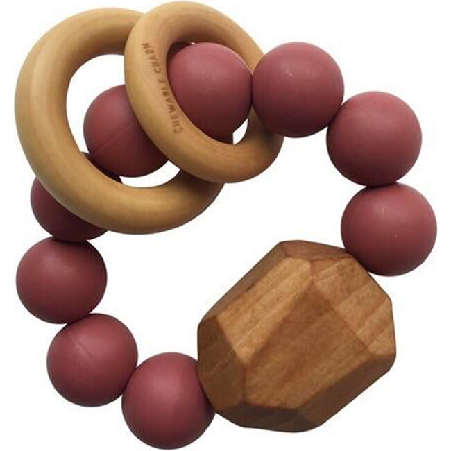 Hayes Silicone + Wood Teether, Dusty - Teethers - 1