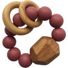 Hayes Silicone + Wood Teether, Dusty - Teethers - 1 - thumbnail