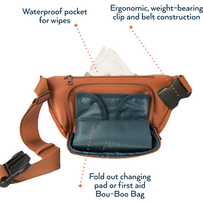 Minimal Diaper Belt Bag, Charcoal - Diaper Bags - 8