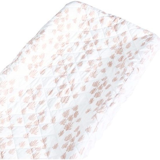 Organic Cotton Changing Pad Cover - Seaweed, Blush - Changing Pads - 1