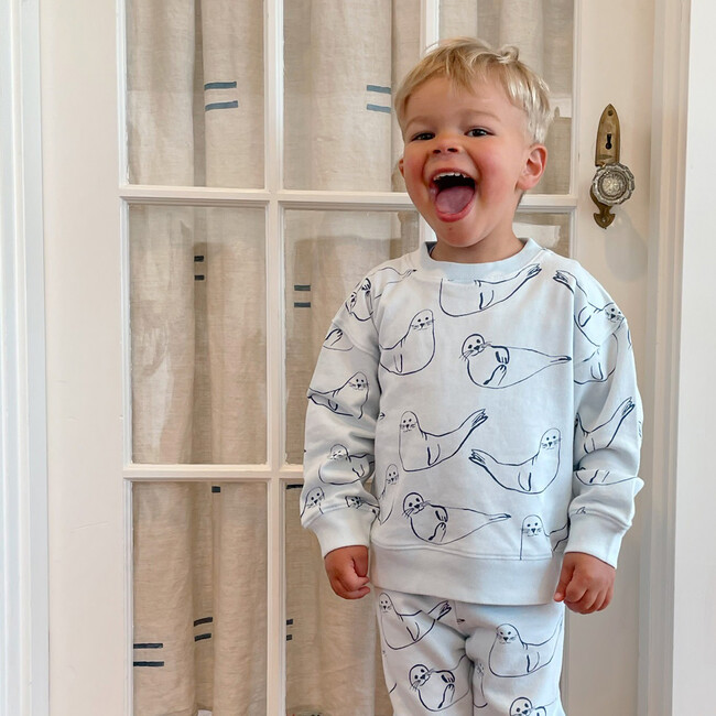 Harbor Seal Sweatpants, Sky - Sweatpants - 3