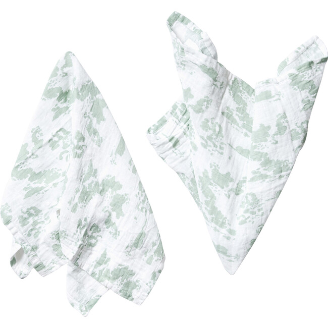 Set of 2 Burp Cloths, Agave Clouds - Burp Cloths - 2