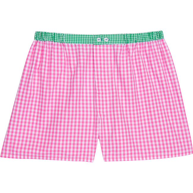 Men's Boxer Shorts, Gingham Pink