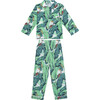Kids Long Sleeve & Pant Set, Martinique Banana Leaf - Pajamas - 1 - thumbnail