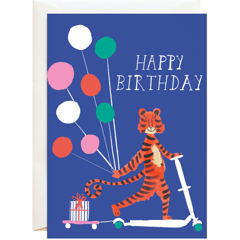 That Tiger Stole My Scooter Birthday Card - Paper Goods - 1