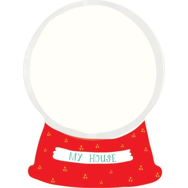 DIY My House In a Snow Globe Holiday Card Set - Paper Goods - 1