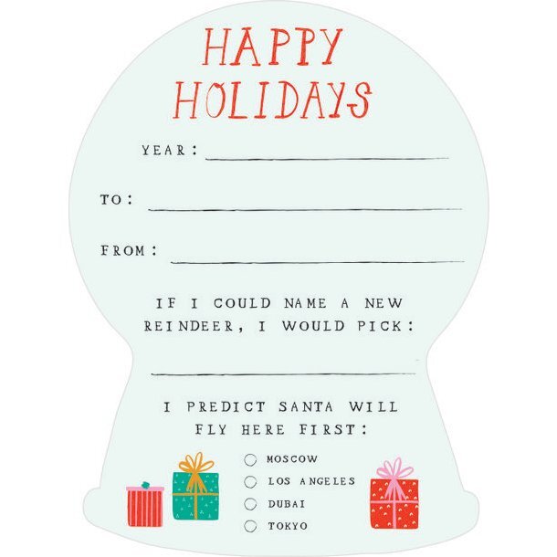 DIY My House In a Snow Globe Holiday Card Set - Paper Goods - 2