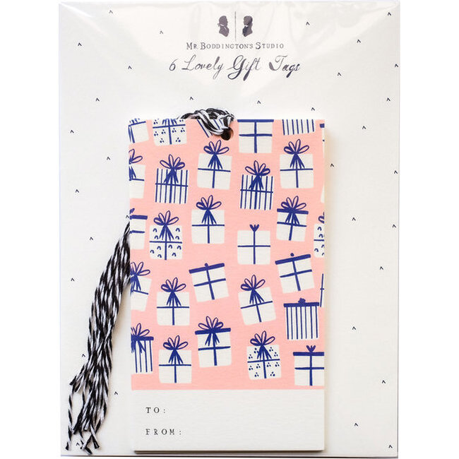 Set of 6 Gift Tags, Pink Presents - Paper Goods - 2