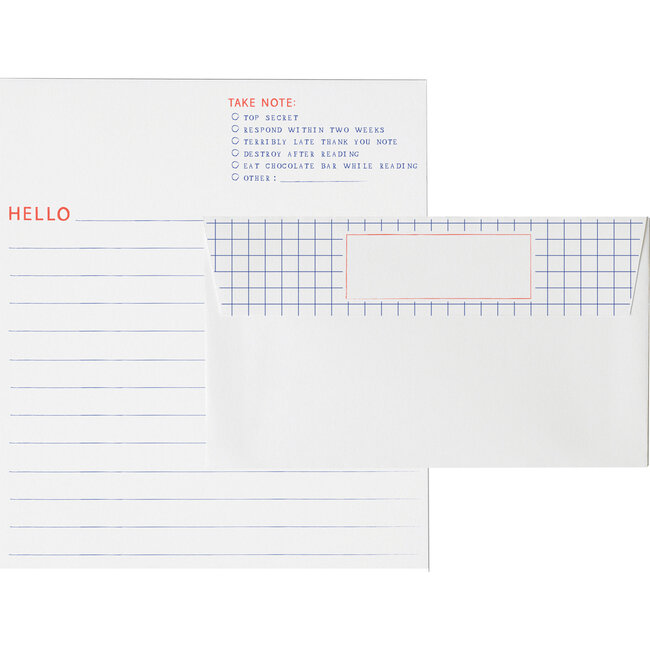 Graph Paper Letterhead Set - Paper Goods - 1
