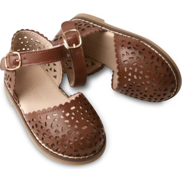 Leather Pocket Sandal, Hazelnut - Sandals - 1