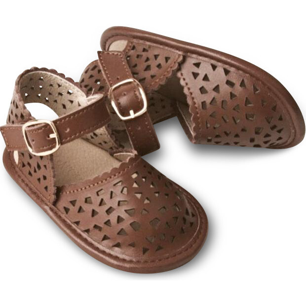 Leather Pocket Sandal, Hazelnut - Sandals - 2