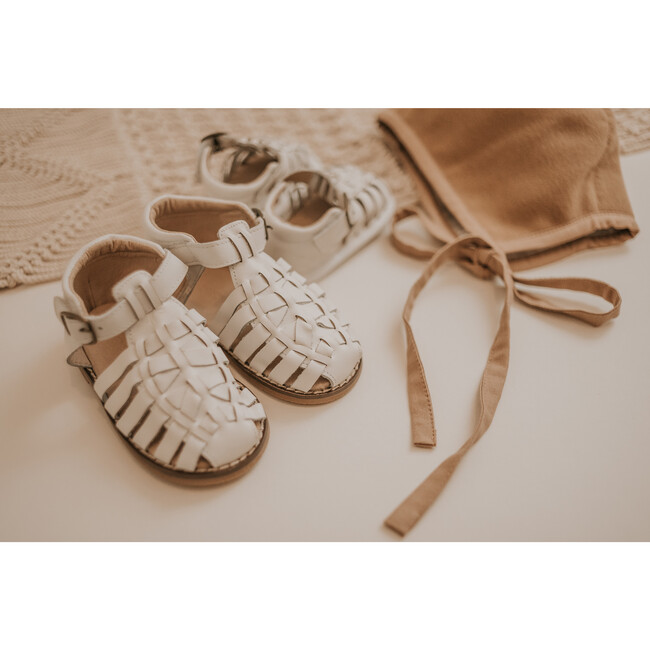 Leather Indie Sandal, Cotton - Sandals - 3