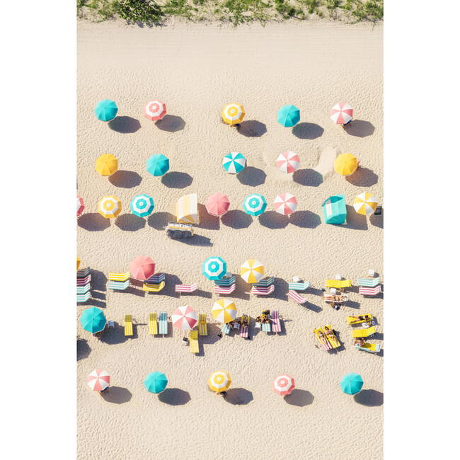 Pastel Beach Umbreallas, Vertical - Art - 1