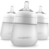 Flexy Silicone Baby Bottle 3 Pack, White - Bottles - 1 - thumbnail