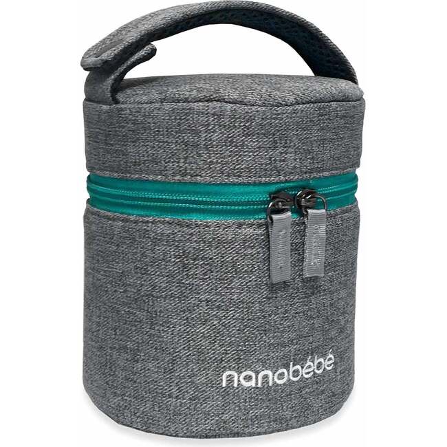 Baby Bottle Travel Cooler and Ice Pack, Grey